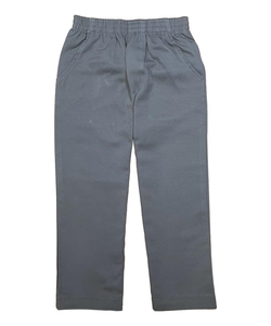 Pantalon d'école gris, taille élastique, pantalon uniforme pour garçons, coupe droite, tissu sergé confortable, uniforme scolaire. - Product Image 5