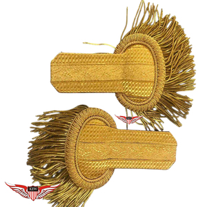Epaulettes Francesas Napoleónicas de Oro de la Mejor Calidad, Hechas a Mano, para Disfraces, con Flecos de Alta Calidad - Product Image 1