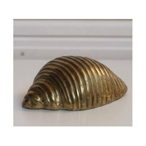 Sculpture d'escargot de mer moderne en aluminium de haute qualité, faite à la main, figurine nautique pour table, étagère, bureau, salon - Product Image 2