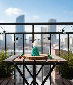 เทียนเสาต้นคริสต์มาส 3 มิติสุดหรู – ทำจากขี้ผึ้งสนแบบเทด้วยมือ เหมาะสำหรับตกแต่งคริสต์มาส ตกแต่งบ้าน และโอกาสเฉลิมฉลองต่างๆ - Product Image 3