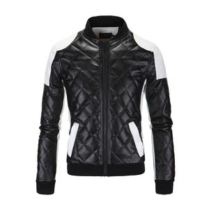 Dernier design, veste en cuir écologique pour homme, col rabattable, en peau de mouton de haute qualité, confortable, coupe-vent, manches longues - Product Image 5