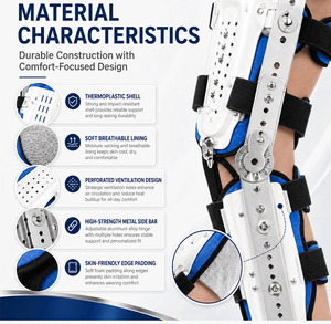 Orthèse respirante de fixation articulaire <span class=keywords><strong>pour</strong></span> hanches, sacrum, taille, genoux, chevilles et pieds, support <span class=keywords><strong>pour</strong></span> fractures fixées des membres inférieurs - Product Image 3