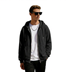 Sudadera con Capucha para Hombre, Color Crema, con Cierre, Estilo Casual, de Felpa, Corte Regular, Color Sólido, para Otoño - Product Image 5