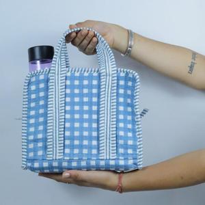 Sac fourre-tout mini matelassé en coton pour femme, fait main, petit sac à main de shopping, sac décontracté bohème, sac de tous les jours - Product Image 3