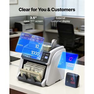Contabanconote Automatico Multivaluta con Rilevamento Banconote False CIS/UV/MG/IR/DD/DBL/HLF/CHN - Product Image 5