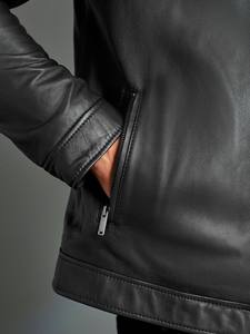 Veste en cuir naturel pour hommes et femmes Premium YKK Zip avec doublure en polyester Vestes OEM cousues de qualité fabriquées à la main - Product Image 6