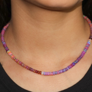 Dual Shaded Tone Smooth <b>Bead</b> <b>Necklace</b> Smooth <b>Bead</b> <b>Necklace</b> with Dual Tone Shades Elegant Dual Shaded Smooth <b>Bead</b> <b>Necklace</b> - Product Image 2