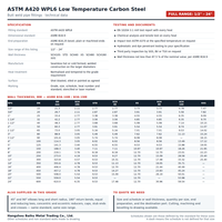 Coude à 45 et 90 degrés en acier au carbone basse température ASTM A420 WPL6, soudures bout à bout LR SR, ASME B16.9 pour l'industrie pétrolière et gazière