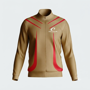 Men's Stand Collar Front Logo Waterproof Windproof Breathable <b>Fleece</b> Zipper <b>Jacket</b> Standard <b>Thickness</b> Vintage Style Outerwear - Product Image 1