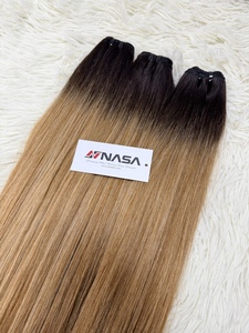 ผมต่อแบบเส้นเดียวของ NASA ทำจากผมแท้  แบบ Super Double Drawn  ชุดเต็มศีรษะ สีออมเบร เรียบลื่นดุจแพรไหม - Product Image 1