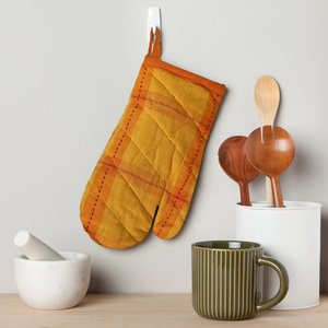 Mitaines de qualité supérieure au design à carreaux professionnel, personnalisables en couleur et en design, 100 % coton, les mieux notées en Inde - Product Image 1