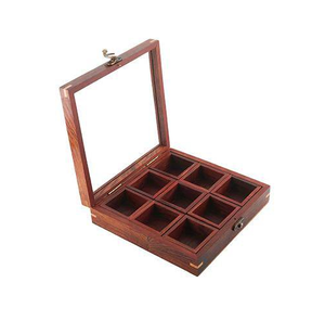 Caja de especias de madera artesanal, caja de almacenamiento de condimentos con 9 compartimentos, herramientas para especias, piezas hechas a mano de última generación - Product Image 5