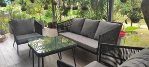 ROSF-032 AD Furniture Corp Modern Design Outdoor Rope Rattan Chaise Lounge <b>Sunbed</b> Park Villa Apartment Hall Hotel Furniture 2025 - Product Image 1