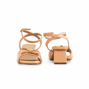 Sandalias formal de tacón beige para mujer FR5316 - Product Image 2
