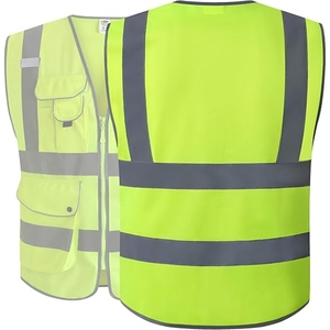 Gilet de sécurité haute visibilité personnalisé classe 2, bandes réfléchissantes, design multi-poches, imperméable, fabricant OEM/ODM, logo personnalisé - Product Image 6