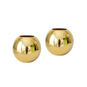 Floreros Modernos de Metal Martillado en Oro y Cobre, Diseño Fabuloso, Hechos a Mano en Aluminio, Decoración Ecológica para Mesa de Hogar o Boda - Product Image 4