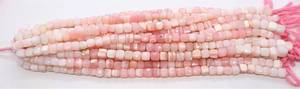 ลูกปัดโอปอลสีชมพูธรรมชาติทรงลูกบาศก์เจียระไนขนาด 8 ถึง 9 มม. ลูกปัดอัญมณีโอปอลทรงกล่องขนาด 8 นิ้ว ลูกปัดโอปอลทรงลูกบาศก์ 3 มิติ สำหรับทำเครื่องประดับ - Product Image 3
