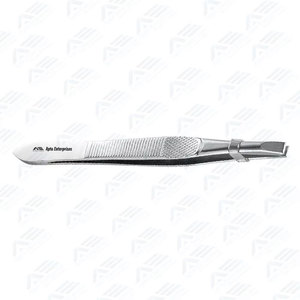 Pinzas para Cejas Ecológicas de Precisión, Pinzas para Pestañas de Acero Inoxidable Sostenible con Puntas Inclinadas y Puntiagudas - Product Image 2