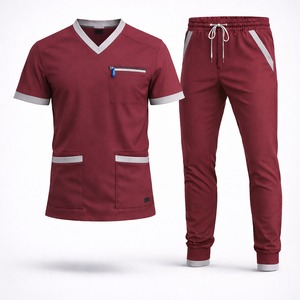Uniforme de Hospital 2026, Fabricante de Uniformes Médicos Personalizados, Conjunto de Uniforme Quirúrgico Ecológico de Tela Twill, Transpirable, de Algodón y Poliéster, Unisex - Product Image 1