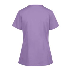 Breathable Wholesale High Quality V Neck Women s Nurse Uniform Jersey Fabric Summer Hospital <b>Scrubs</b> Customizable <b>Tops</b> For Women - Product Image 2