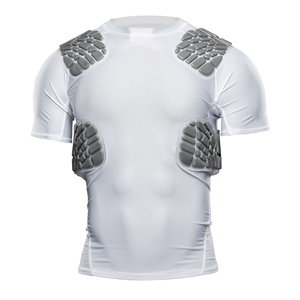 Camiseta de compresión acolchada para hombre, camiseta protectora de camuflaje para fútbol, deportes de contacto, ropa para correr, absorbe impactos - Product Image 1