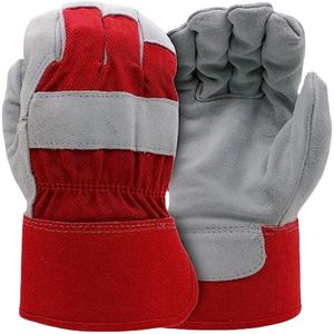 Guantes de seguridad de cuero de vaca de alto rendimiento, suaves y cómodos, resistentes a la abrasión para construcción y jardinería - Product Image 1