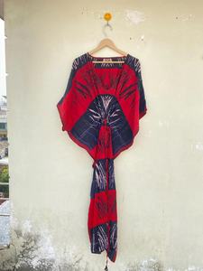 Blanco y Negro Tie Dye Kaftan caftan Tie Dye vestido Resort wear crucero Lounge wear - Product Image 5