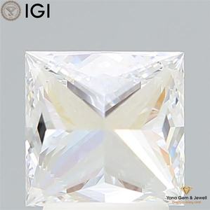 L'étincelle d'inspiration 2.50 CT Princess Cut Diamond CVD Lab Grown D Color VS1 Clarity 7.49 MM IGI Certificate Perfection - Product Image 3