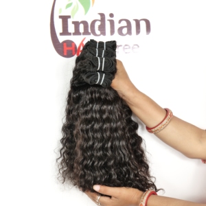 Cuticle Aligned Cheap Indian Temple Virgin Deep Wave No Chemical Processed Natural Color <b>Curly</b> Bundles Human Hair <b>Extensions</b> - Product Image 1