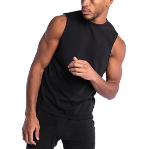 Wholesale Custom <b>Men</b> <b>Singlet</b> Cotton Spandex Slim Fit Gym Wear <b>Mens</b> Stringers Muscle Shirts Work Out O-neck Tank Top <b>for</b> <b>Men</b> - Product Image 3