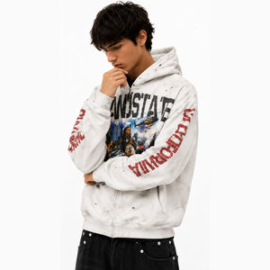 Sudadera con Capucha Extra Grande para Hombre, Edición Limitada, Estampada, Estilo Urbano, de Algodón, Diseño Californiano, en Oferta - Product Image 5