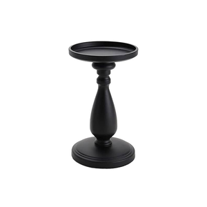 Support de bougie décoratif tendance pour la décoration de la maison, finition noire mate, en aluminium coulé, pilier de bougie fait main, personnalisé - Product Image 2
