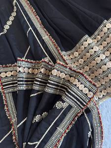 Conjunto de Traje de Satén de Diseñador con Dupatta, Acabado en Seda, Vestido Anarkali para Fiesta, Conjunto de Vestido Anarkali de Satén de Seda Premium - Product Image 5