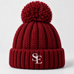 Custom Winter Pom Pom Knitted <b>Beanie</b> <b>Hat</b> Warm Chunky Ribbed Cuff Soft <b>Wool</b> Look Wholesale OEM ODM Unisex Streetwear - Product Image 4