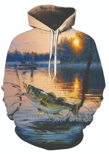 Sudadera con Capucha de Pesca Unisex, Personalizada en 3D, Resistente al Viento, Talla Grande, Impresa por Sublimación, para Venta al Por Mayor - Product Image 5