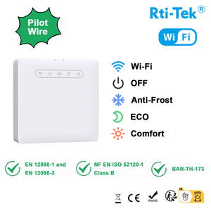 وحدة تحكم حرارية كهربائية للتدفئة مع واي فاي وسلك توجيه للاستخدام في الشقق، نظام تدفئة مائي مضاد للاشتعال مصنوع من البولي كربونات - Product Image 2
