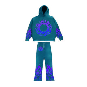 Heavyweight Custom Logo Sweat Suits Cotton Hoodie Tracksuits Thick Fabric French Terry Hoodies and <b>Sweatpants</b> <b>Set</b> for Men - Product Image 2