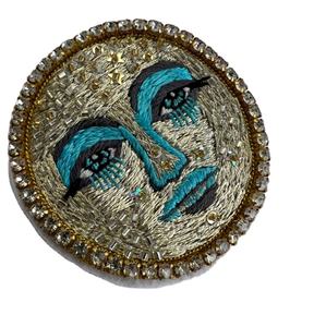 Broches de luxe brodées de fil de bouillon de haute qualité, personnalisables, en tissu sur mesure, à coudre ou à fixer sur les vêtements, qualité supérieure - Product Image 5