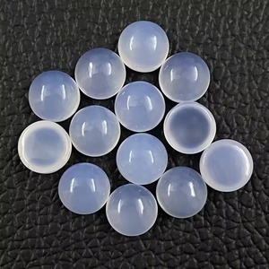 Calcédoine bleue naturelle 9mm cabochon rond à dos plat certifié pierres précieuses en vrac bijoux faits à la main au meilleur prix d'usine en gros - Product Image 2