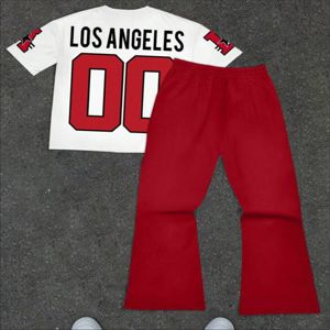 Ensemble T-shirt et short de jogging pour homme, style streetwear oversize, respirant, 2 pièces, été, col rond, imprimé numérique uni - Product Image 2