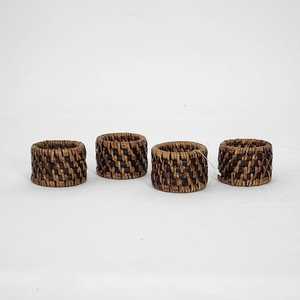 Anneau de serviette de table de luxe en bambou tressé personnalisé pour mariage - Cadeaux écologiques en stock - Product Image 3