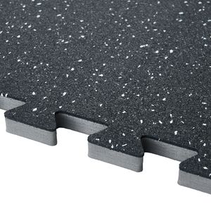 25 dalles de sol de gym de 0,56 pouce d'épaisseur, tapis d'entraînement 25'' x 25'', couverture de 100 pieds carrés, dessus en caoutchouc, mousse EVA avec matériau EPDM de 15 mm - Product Image 2
