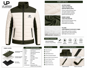 Custom Men's Lightweight Quilted Puffer <b>Jacket</b> Insulated Winter <b>Zip</b>-<b>Up</b> Outdoor Casual Coat OEM ODM Manufacturer - Product Image 4
