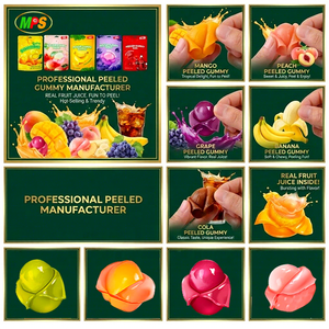 Fabricante de Caramelos con Forma de Fruta Realista |   Gomitas Personalizadas con Textura de Mango/Plátano, Desprendibles, OEM - Product Image 1