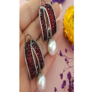 Elegantes Pendientes de Zirconia Plateados en Plata de Ley de Alta Calidad para Mujer, para Fiestas Nocturnas, Colección de Moda - Product Image 2
