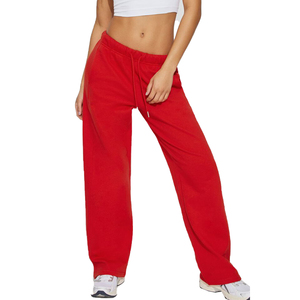 Pantalon de jogging ample en molleton 100 % coton respirant pour femme, style streetwear, avec impression de logo personnalisée, couleur unie - Product Image 5