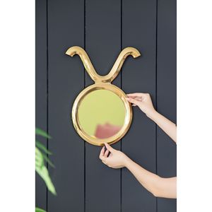 Specchio da Parete Rotondo Moderno Dorato 31,75 cm x 40,64 cm con Cornice in Alluminio per Ingresso, Soggiorno o Corridoio - Product Image 1