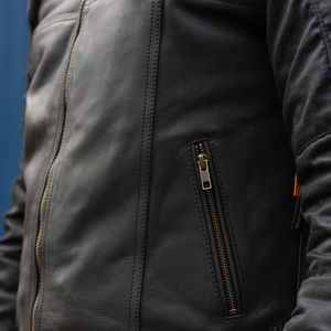 Blouson de course blindé personnalisé pour homme avec vestes en cuir de moto, vestes en cuir de motard urbain pour homme - Product Image 6