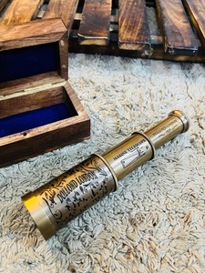 Telescopios de Latón Antiguo Marrón con Caja de Madera de Estilo Antiguo, Diseño de Cruz Hecho a Mano, Regalo para Fiesta de Cumpleaños - Product Image 2