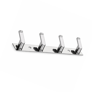 4 Pin SS202 Stainless Steel Cloth <b>Hook</b> Wall Mounted Heavy Duty Rustproof Door <b>Towel</b> Hanger Coat Holder for Bathroom Wholesale - Product Image 2